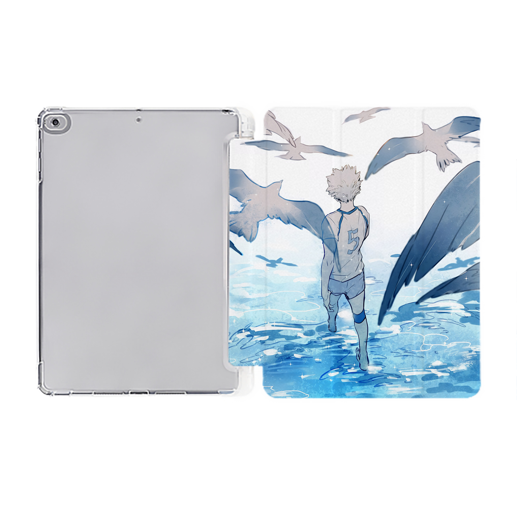 （画像用） ハイキュー!! Haikyu!! IPad ケース ペン収納付き 三つ折りスタンド PUレザー×シリコン 対応機種9.5/10.5/10.9インチ